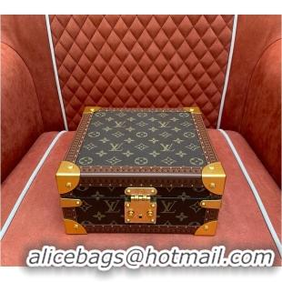 Luxury Cheap Louis Vuitton Monogram Canvas Jewelry Box Lagoon Blue M27369 2026