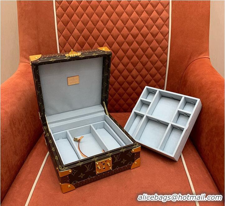 Luxury Cheap Louis Vuitton Monogram Canvas Jewelry Box Lagoon Blue M27369 2026