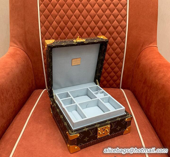 Luxury Cheap Louis Vuitton Monogram Canvas Jewelry Box Lagoon Blue M27369 2026