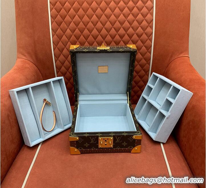 Luxury Cheap Louis Vuitton Monogram Canvas Jewelry Box Lagoon Blue M27369 2026