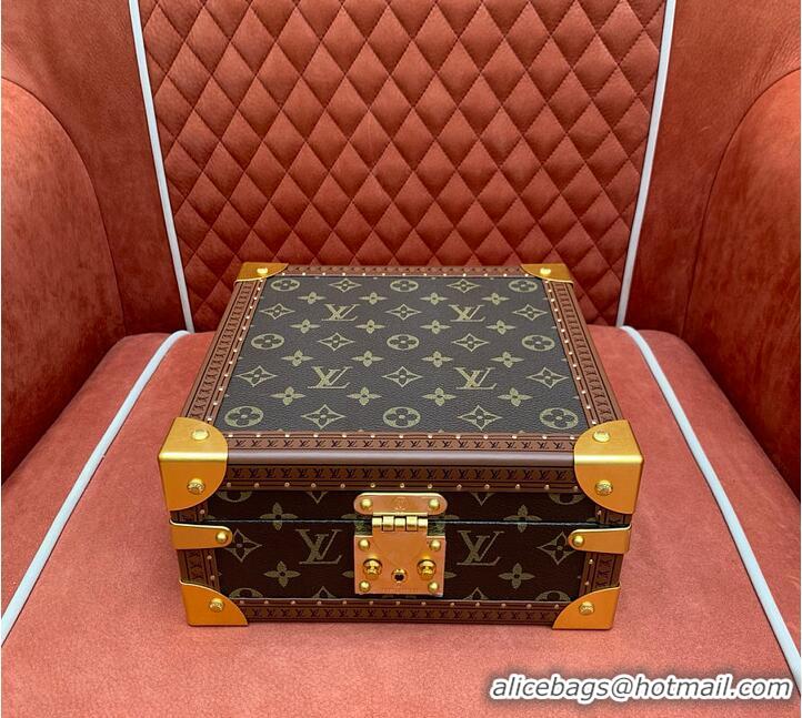 Luxury Cheap Louis Vuitton Monogram Canvas Jewelry Box Lagoon Blue M27369 2026