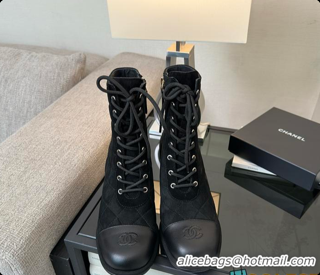 Best Grade Chanel Lace-up Shoes Skin color & Skin color Black 60702618