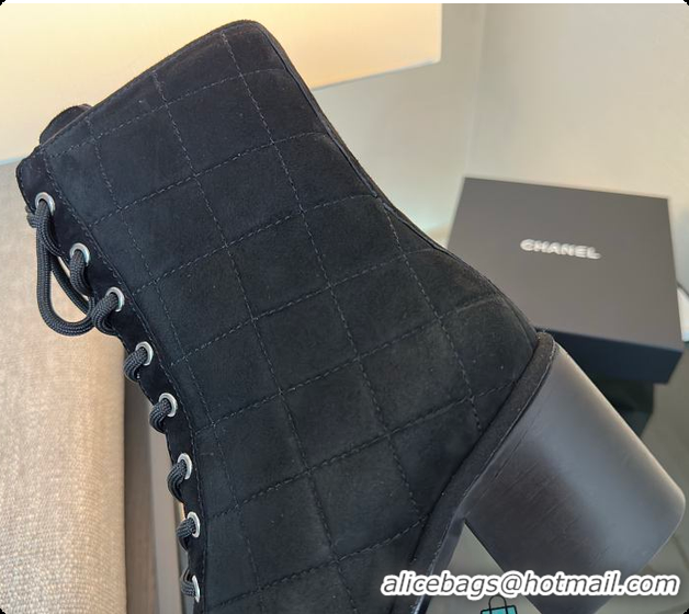 Best Grade Chanel Lace-up Shoes Skin color & Skin color Black 60702618
