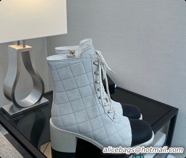 Unique Style Chanel Lace-up shoes Skin color & Skin color Grey 60702618