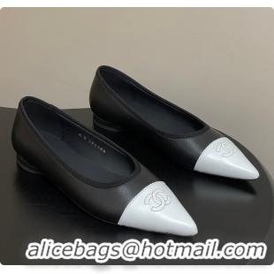 Top Grade Chanel Ballerina Shoes Gradient Sheepskin & Sheepskin Black & White 60702620