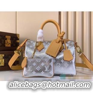 Reasonable Price Louis Vuitton Speedy P9 Bandouliere 25 Bag in Soft Calfskin M24426 Silver