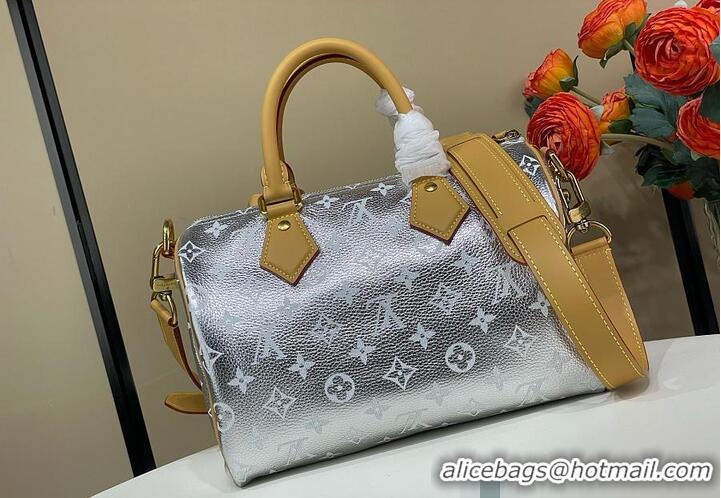 Reasonable Price Louis Vuitton Speedy P9 Bandouliere 25 Bag in Soft Calfskin M24426 Silver