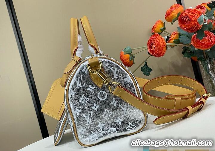 Reasonable Price Louis Vuitton Speedy P9 Bandouliere 25 Bag in Soft Calfskin M24426 Silver
