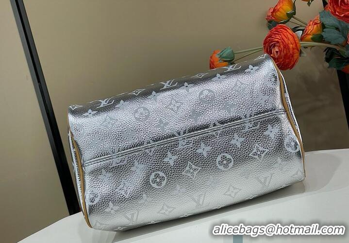 Reasonable Price Louis Vuitton Speedy P9 Bandouliere 25 Bag in Soft Calfskin M24426 Silver