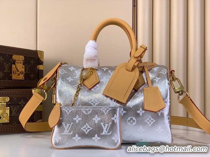 Reasonable Price Louis Vuitton Speedy P9 Bandouliere 25 Bag in Soft Calfskin M24426 Silver
