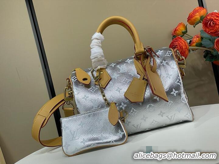 Reasonable Price Louis Vuitton Speedy P9 Bandouliere 25 Bag in Soft Calfskin M24426 Silver