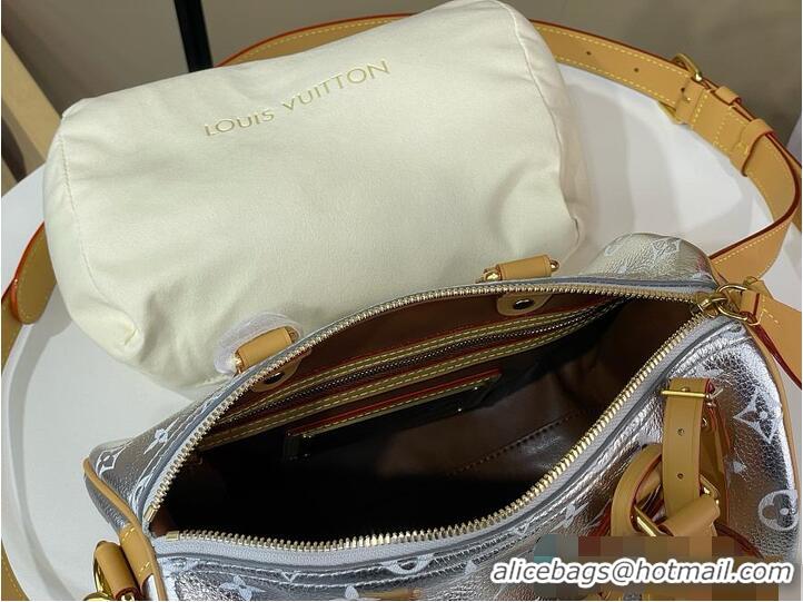 Reasonable Price Louis Vuitton Speedy P9 Bandouliere 25 Bag in Soft Calfskin M24426 Silver