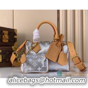 Pretty Style Louis Vuitton Speedy P9 Bandouliere 20 In Soft Calfskin M24426 Silver
