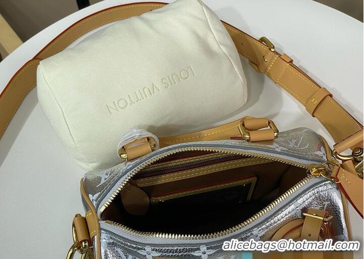 Pretty Style Louis Vuitton Speedy P9 Bandouliere 20 In Soft Calfskin M24426 Silver