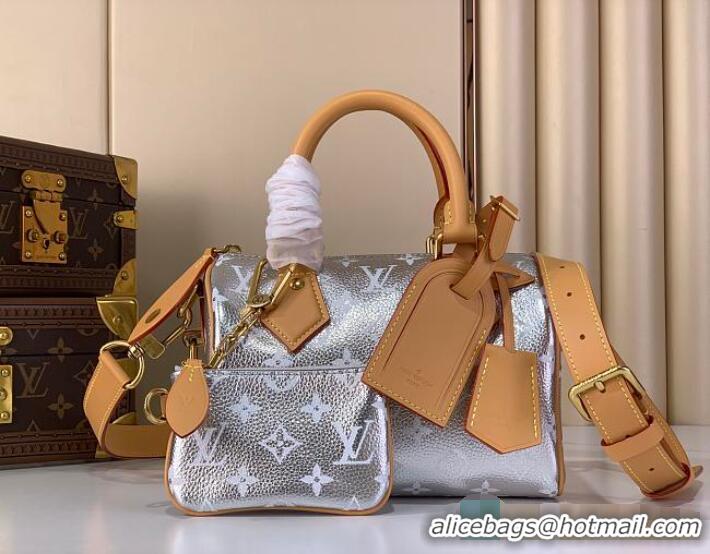 Pretty Style Louis Vuitton Speedy P9 Bandouliere 20 In Soft Calfskin M24426 Silver
