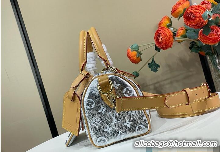 Pretty Style Louis Vuitton Speedy P9 Bandouliere 20 In Soft Calfskin M24426 Silver