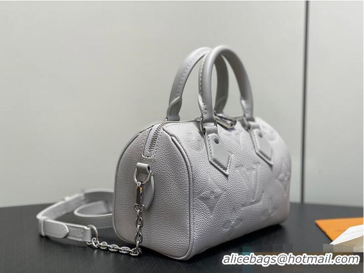 Top Grade Louis Vuitton Monogram Leather Speedy Bandouliere 20 M28343 Brume Gray