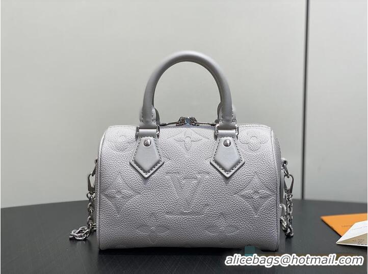 Top Grade Louis Vuitton Monogram Leather Speedy Bandouliere 20 M28343 Brume Gray