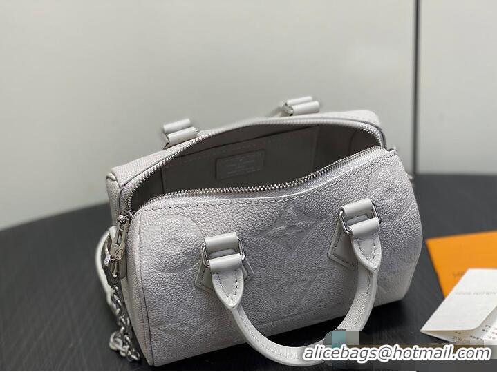 Top Grade Louis Vuitton Monogram Leather Speedy Bandouliere 20 M28343 Brume Gray