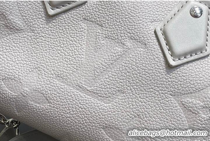 Top Grade Louis Vuitton Monogram Leather Speedy Bandouliere 20 M28343 Brume Gray