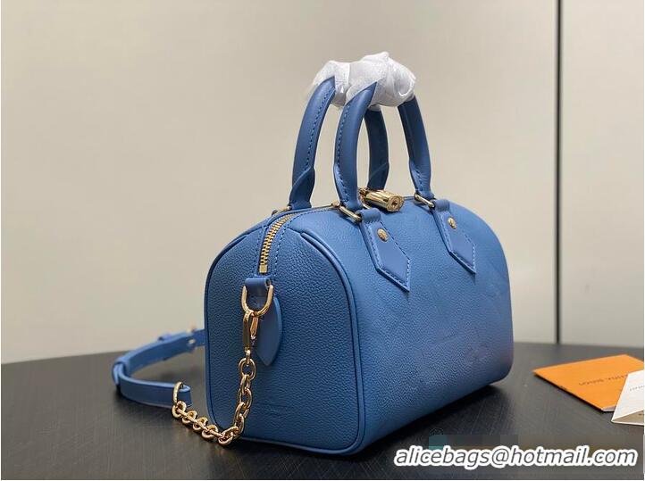 Best Product Louis Vuitton Monogram Leather Speedy Bandouliere 20 M28316 Blue Jean