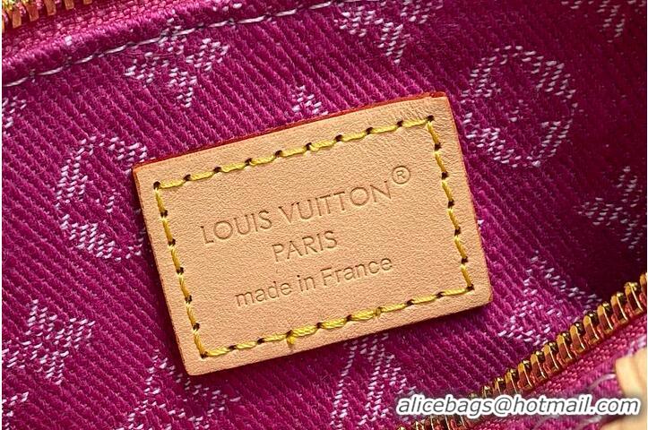 Luxury Discount Louis Vuitton Monogram Denim Nano Speedy M82950 Fuchsia 2026