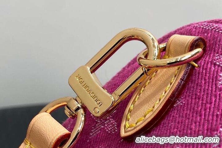 Luxury Discount Louis Vuitton Monogram Denim Nano Speedy M82950 Fuchsia 2026