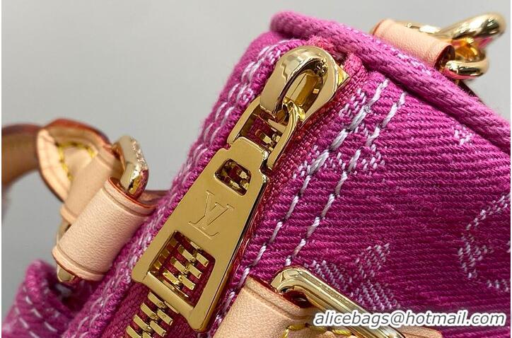 Luxury Discount Louis Vuitton Monogram Denim Nano Speedy M82950 Fuchsia 2026