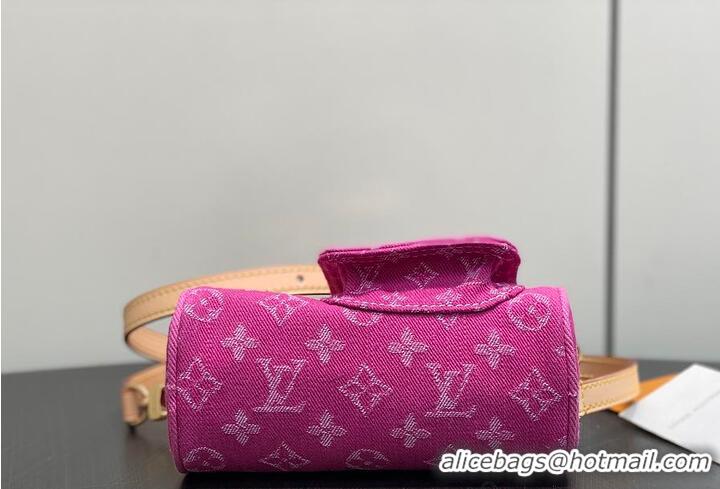 Luxury Discount Louis Vuitton Monogram Denim Nano Speedy M82950 Fuchsia 2026