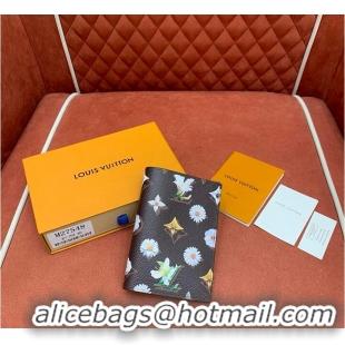 Well Crafted Louis Vuitton Monogram Flowers Passport Cover M27548 Brown