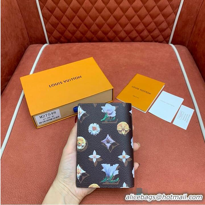 Well Crafted Louis Vuitton Monogram Flowers Passport Cover M27548 Brown
