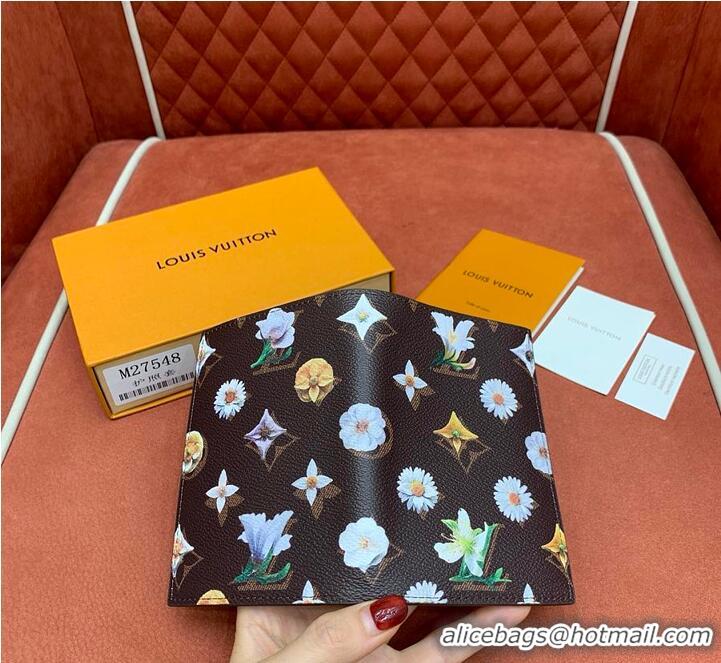 Well Crafted Louis Vuitton Monogram Flowers Passport Cover M27548 Brown