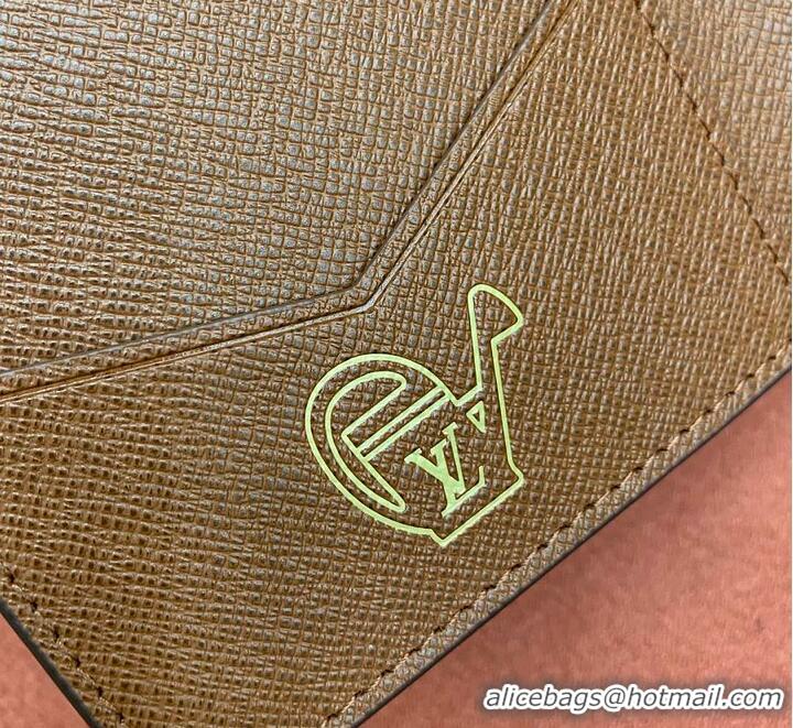Well Crafted Louis Vuitton Monogram Flowers Passport Cover M27548 Brown