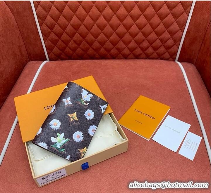 Well Crafted Louis Vuitton Monogram Flowers Passport Cover M27548 Brown
