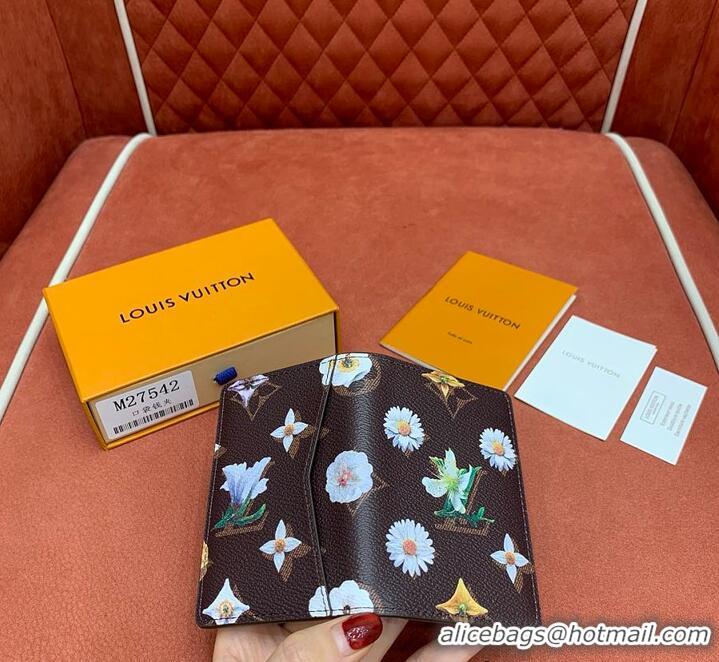 Luxury Cheap Louis Vuitton Monogram Flowers Pocket Organizer M28285 Brown