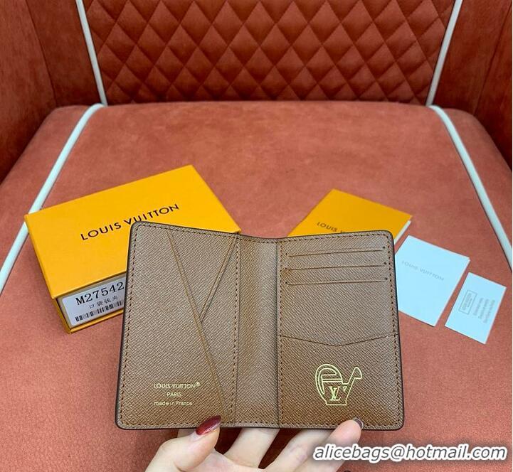 Luxury Cheap Louis Vuitton Monogram Flowers Pocket Organizer M28285 Brown