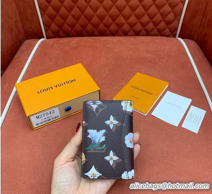 Luxury Cheap Louis Vuitton Monogram Flowers Pocket Organizer M28285 Brown