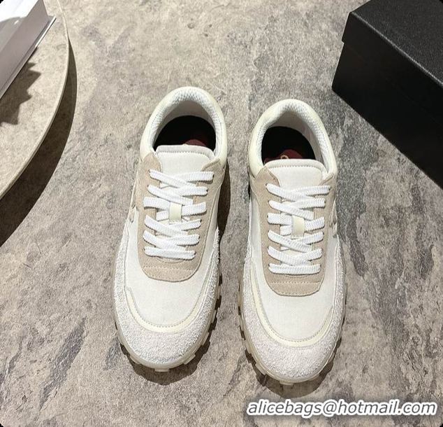 Best Price Chanel Sneakers Mixed Fibers, Suede Calfskin & Calfskin Ivory 60702706