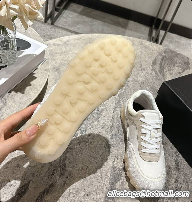 Best Price Chanel Sneakers Mixed Fibers, Suede Calfskin & Calfskin Ivory 60702706