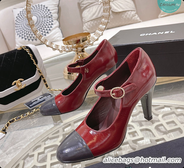 Perfect Chanel Open Shoes Shiny Goatskin Fashion In Red 7.5cm 60702709