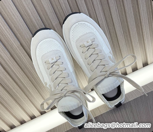 Classic Hot Chanel Knit & Suede Calfskin Ivory White 60702717