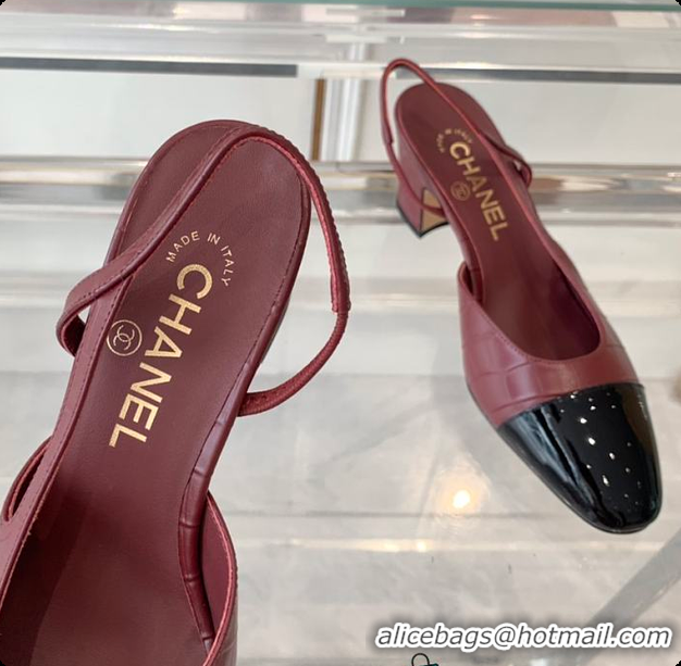 Duplicate Chanel Slingblacks Red 60702720