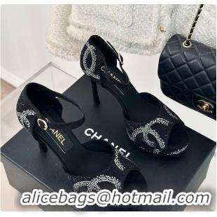 Good Quality Chanel Sandals In Suede Black 10.5cm 60702721