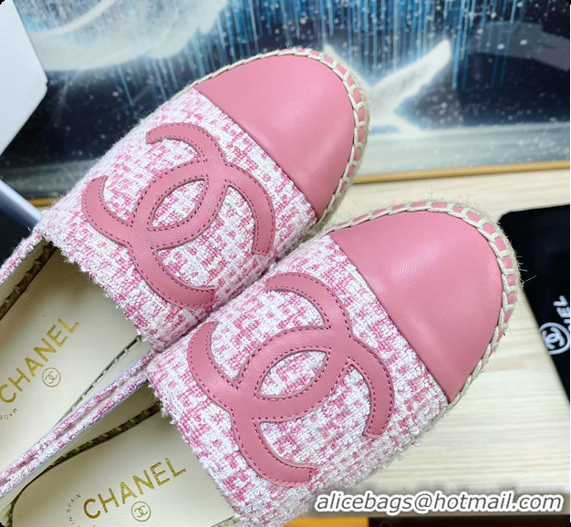 Best Grade Chanel Logo Fabric Pink 60702722