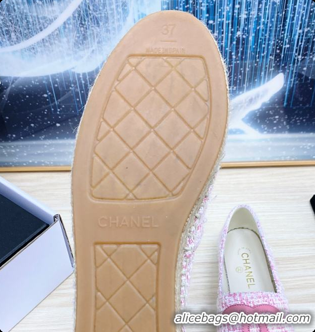 Best Grade Chanel Logo Fabric Pink 60702722