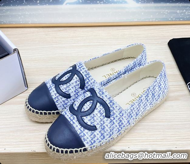 Low Cost Chanel Logo Fabric Blue 60702722