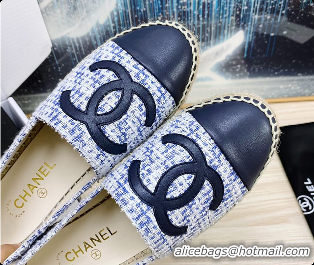 Low Cost Chanel Logo Fabric Blue 60702722