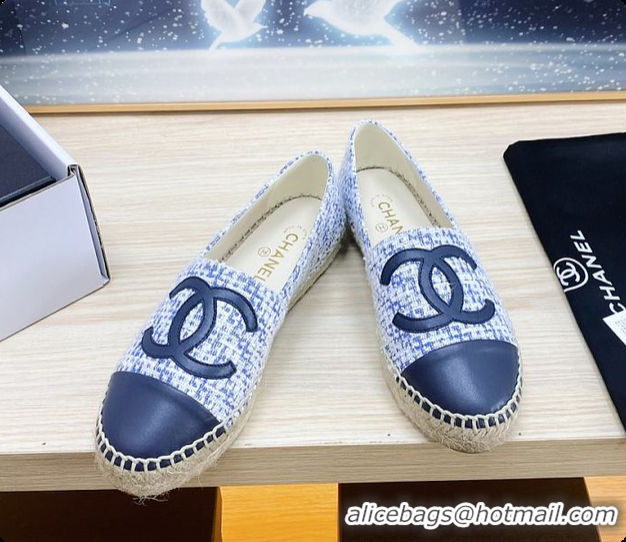 Low Cost Chanel Logo Fabric Blue 60702722