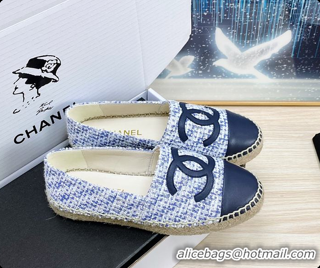 Low Cost Chanel Logo Fabric Blue 60702722