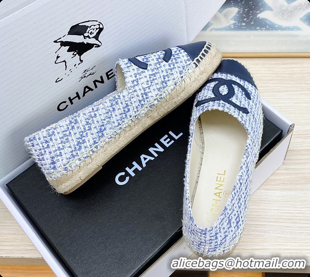 Low Cost Chanel Logo Fabric Blue 60702722